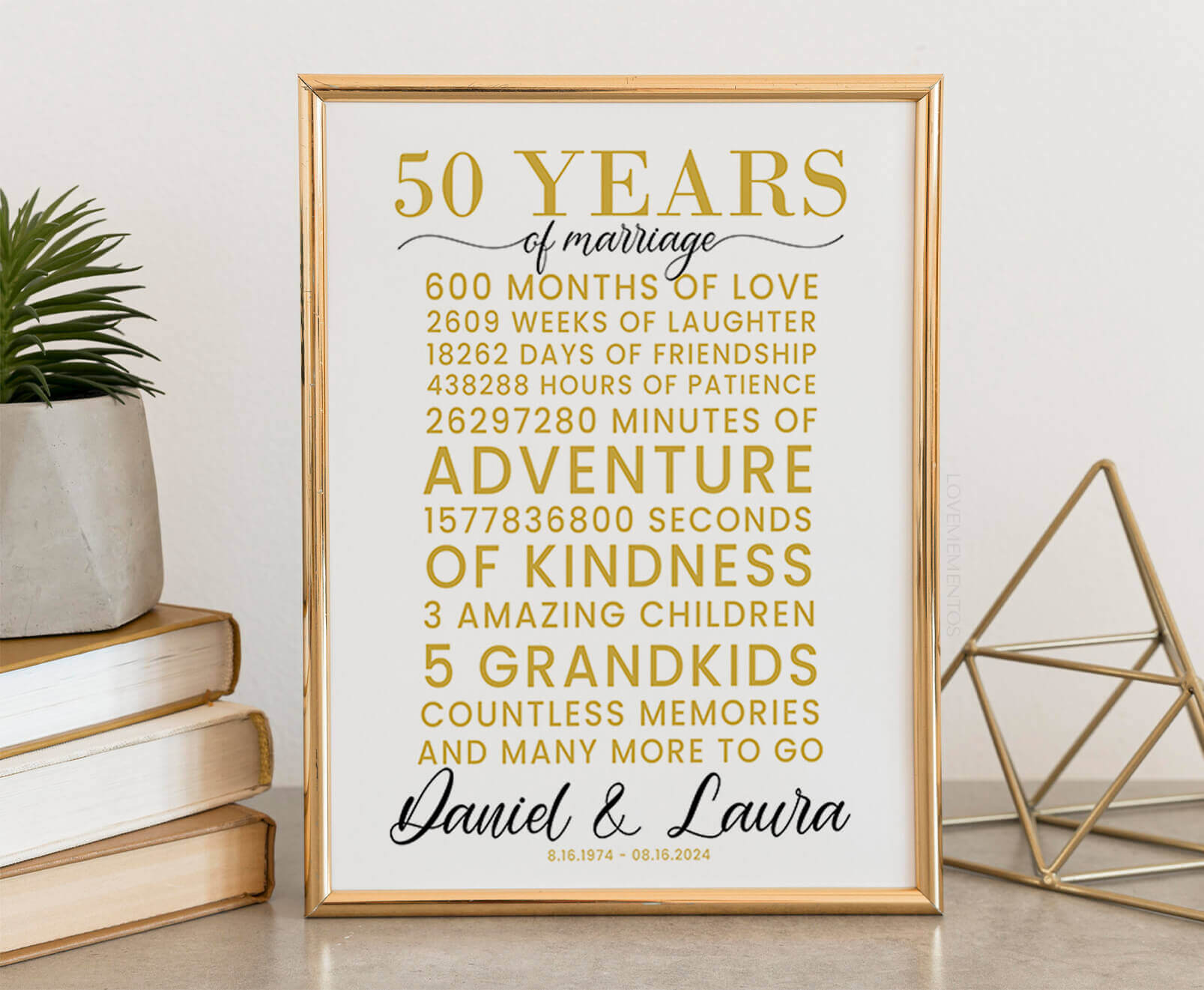 50th Anniversary Countdown - LoveMementos