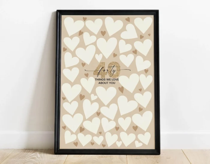40 Reasons We Love You Guest Sign - Image 2
