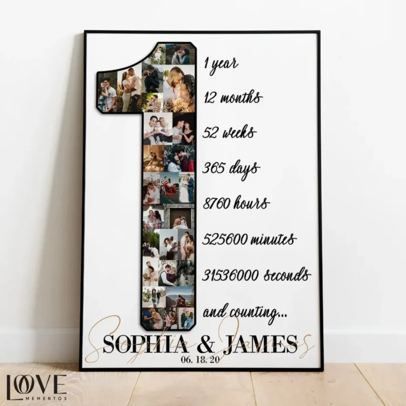 First Year Anniversary Photo Collage