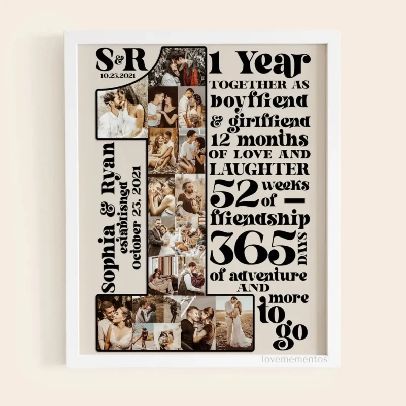 1 Year Anniversary Collage