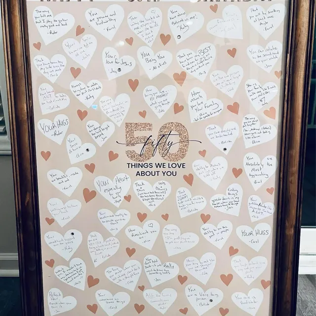 50th birthday guest sign