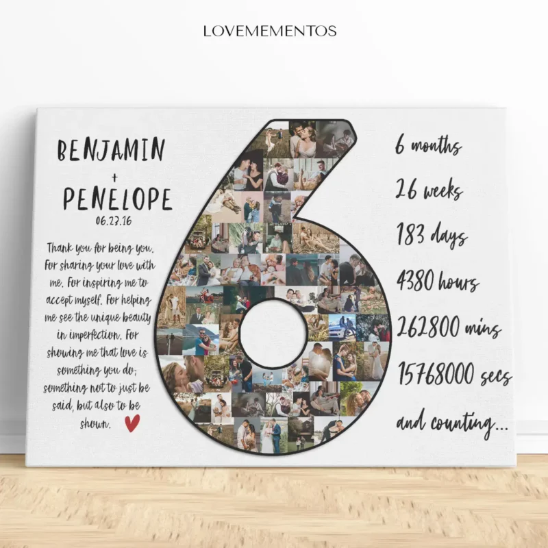 6 Months Anniversary Photo Collage