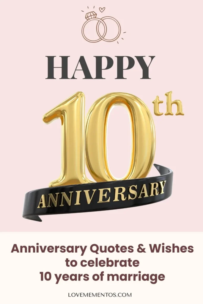 10th Wedding Anniversary Quotes