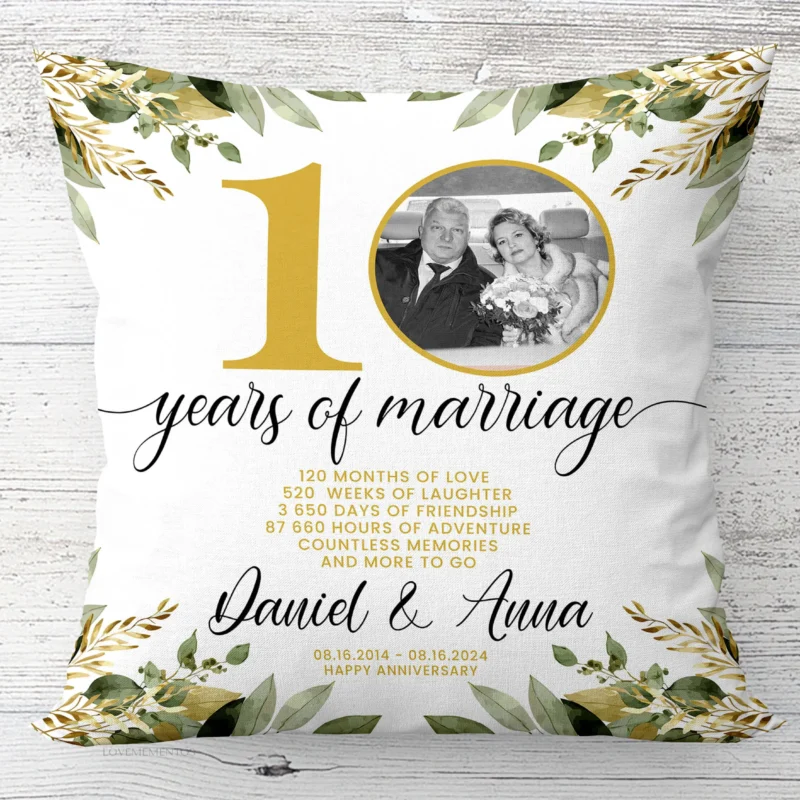 10th anniversary pillow