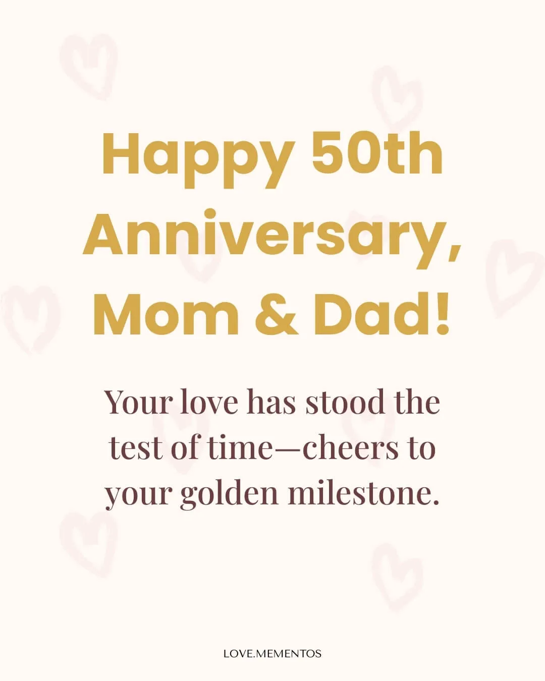 50th wedding anniversary wishes for parents