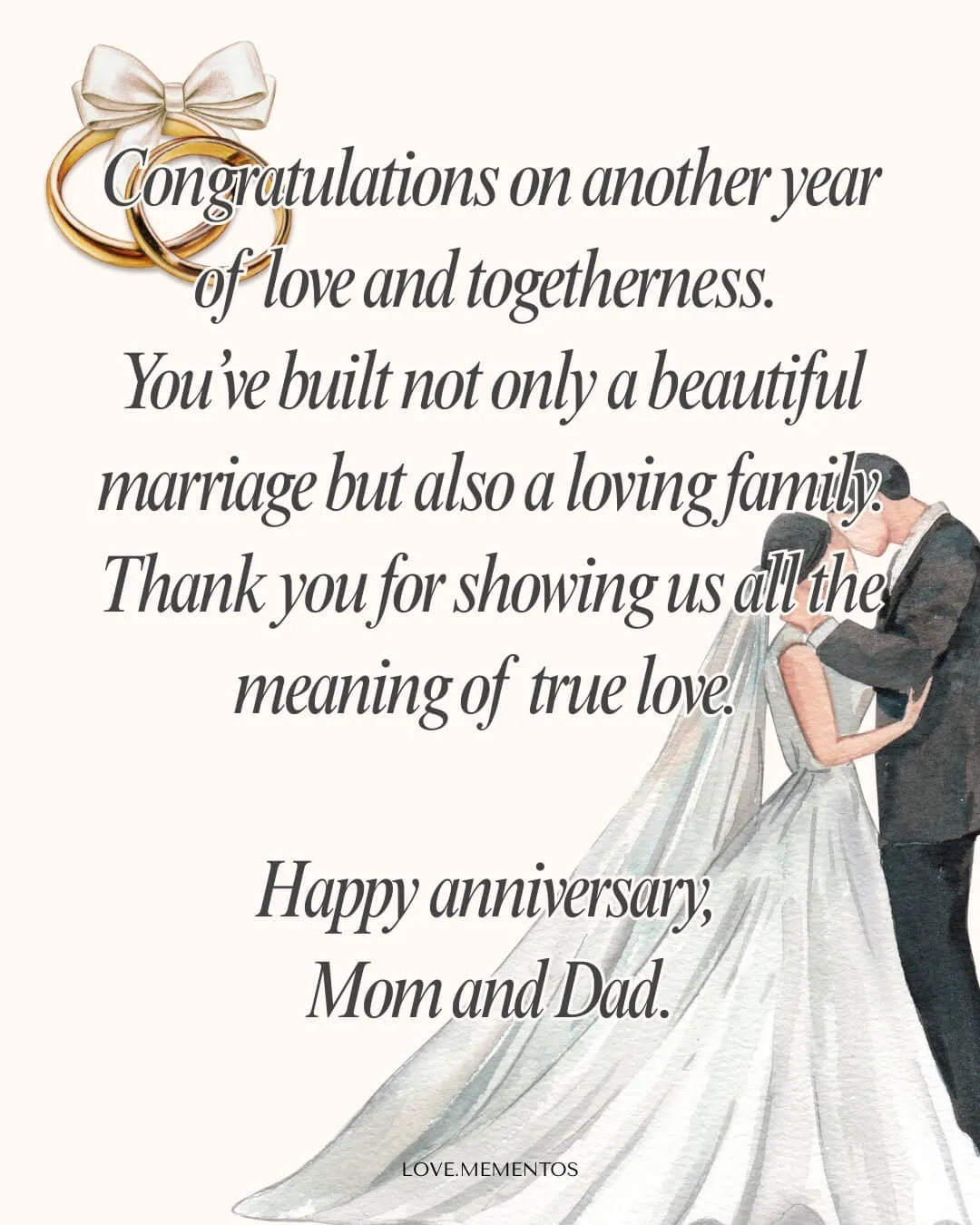 Wedding Anniversary Wish for Parents